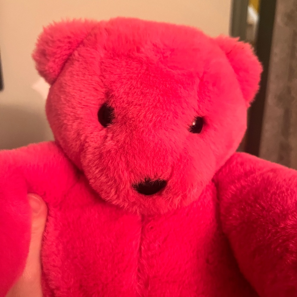 Plush hot pink Teddy Bear backpack - Picture 3 of 5
